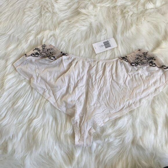 Eberjey Paloma Pale Pink Lace Trim Shorts - Picture 3 of 5